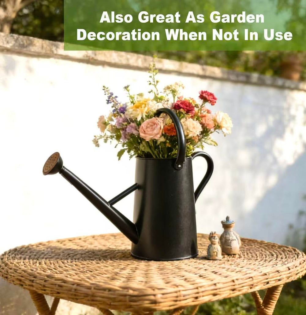 shopwithgreen watering can used as decorative vase with flowers to add charm to home decor benefit