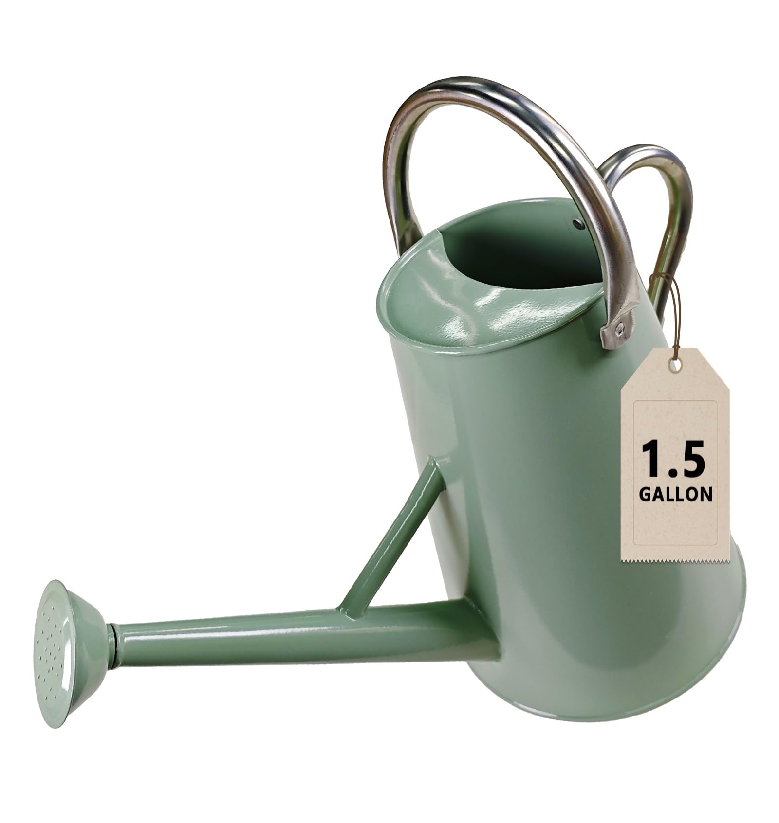 shopwithgreen gold watering can front view shows stylish durable design