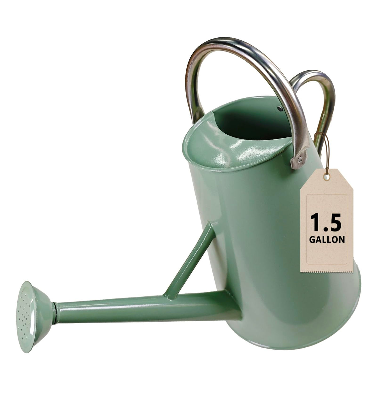 shopwithgreen gold watering can front view shows stylish durable design