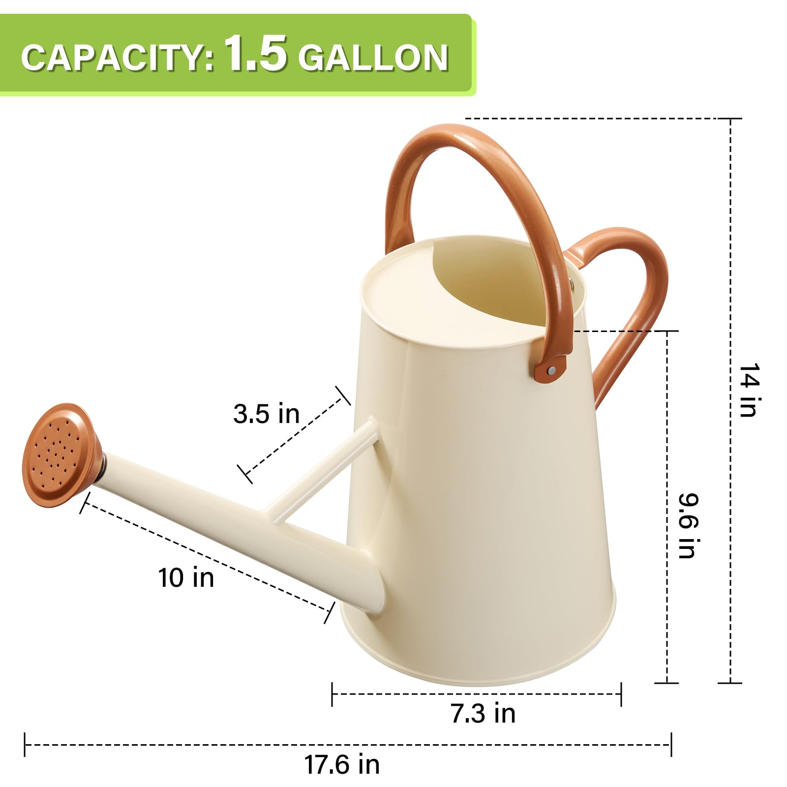shopwithgreen watering can being refilled from garden hose for quick top-ups