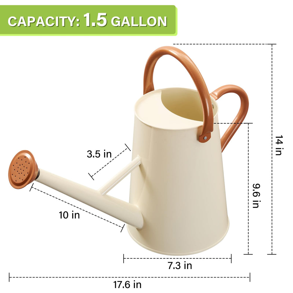 shopwithgreen watering can being refilled from garden hose for quick top-ups