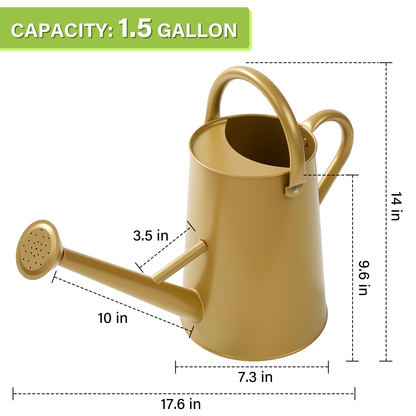 shopwithgreen size comparison with hand and pots to show scale