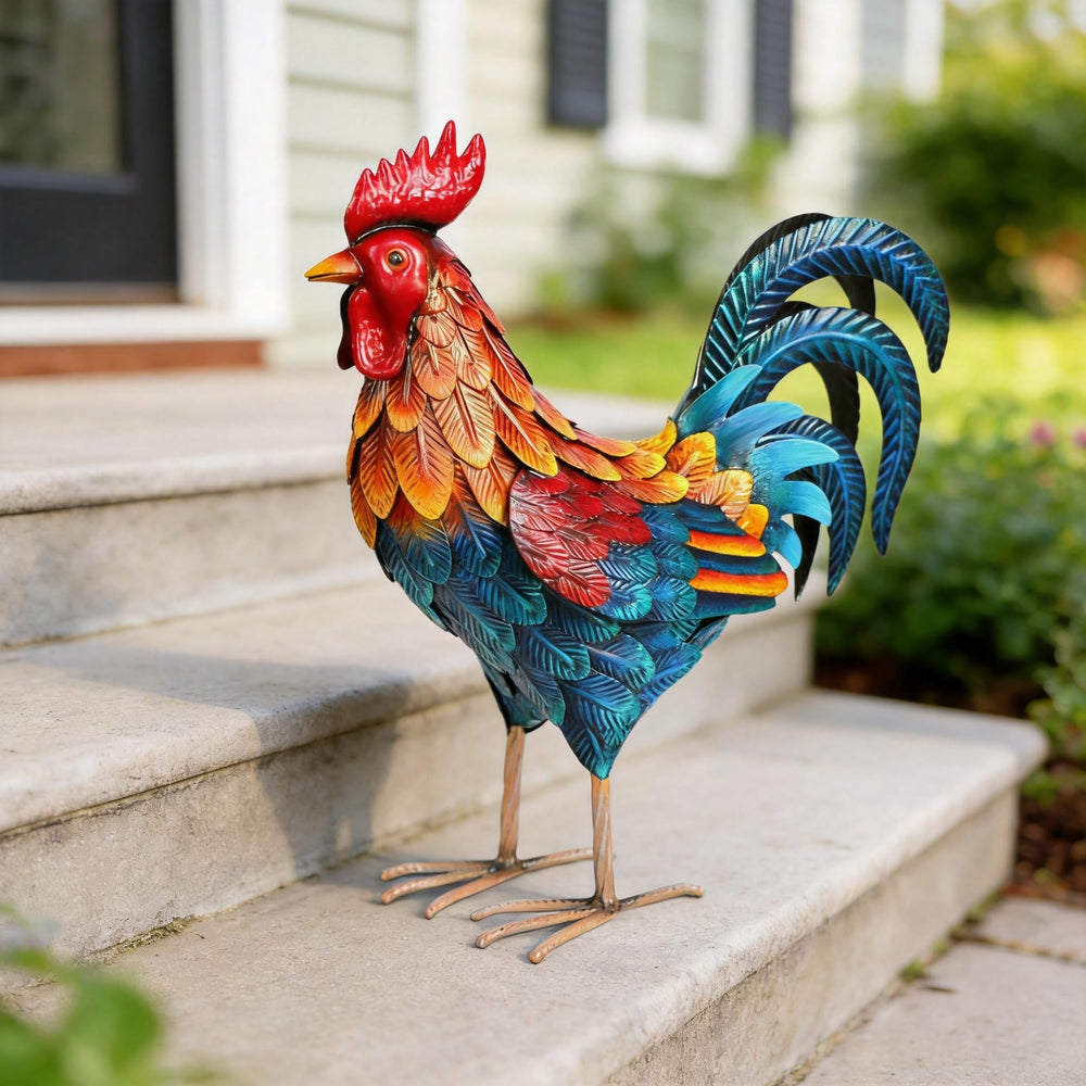 Shorayn rooster packaged securely to protect statue during shipping