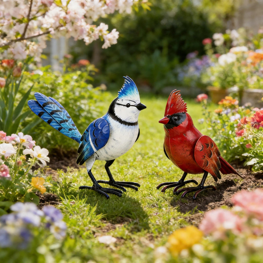 Shorayn side profile cardinal statue showing realistic 3D detail and warmth