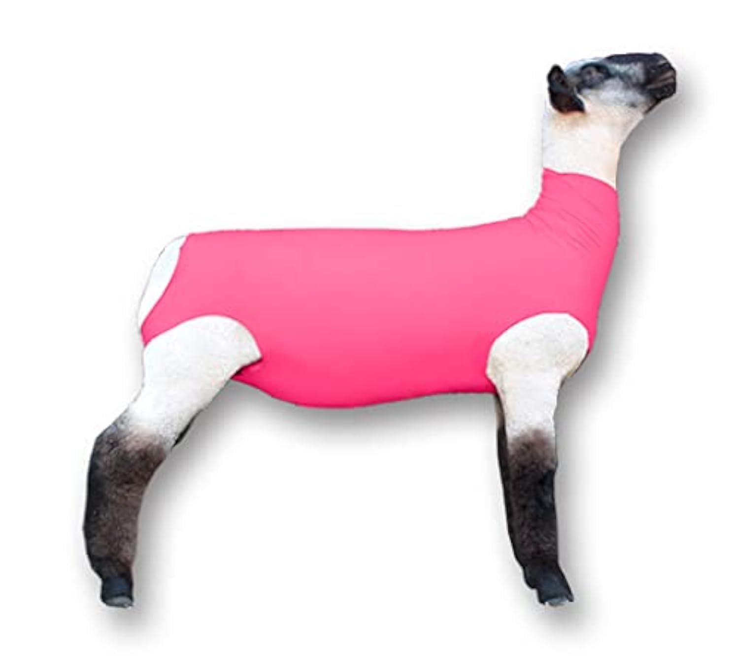 Showpro pink spandex lamb tube front view showing snug protection benefit