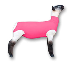 Showpro pink spandex lamb tube front view showing snug protection benefit