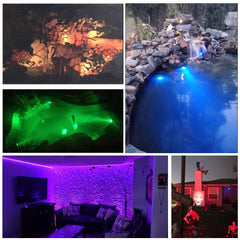 SHOYO close-up of 36 LED array highlighting vibrant RGB color capability