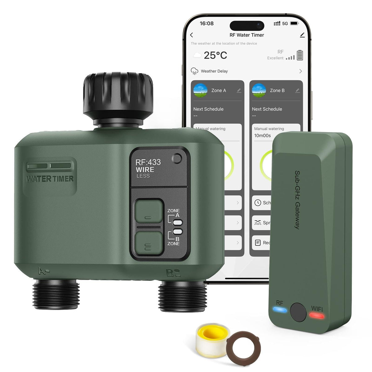 Shrivee front-mounted controller showing ports and display for easy setup