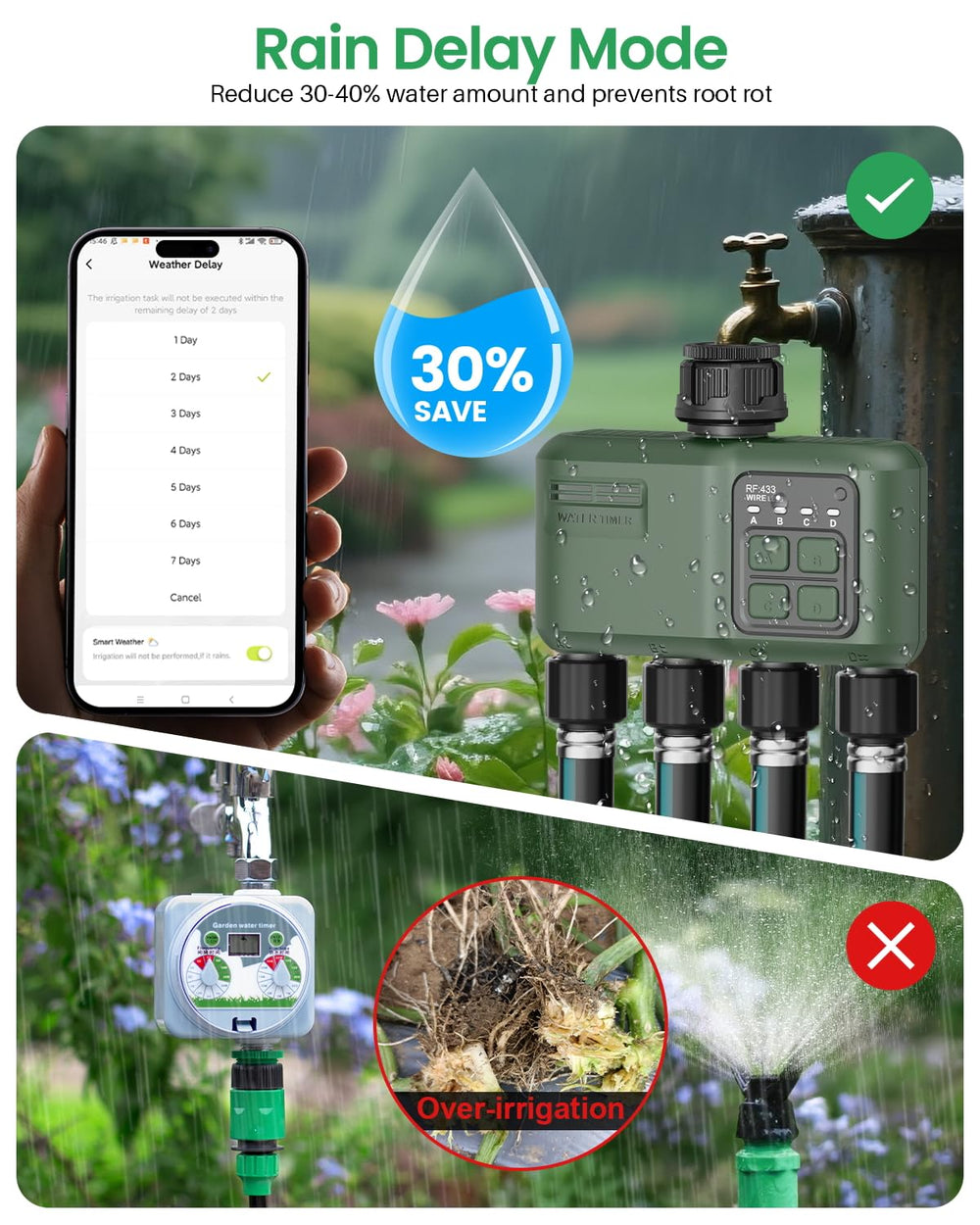 Shrivee app zone label screen with custom names for simple garden organization