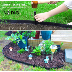 shsyue installed curved border in garden showing clean, maintained bed edges