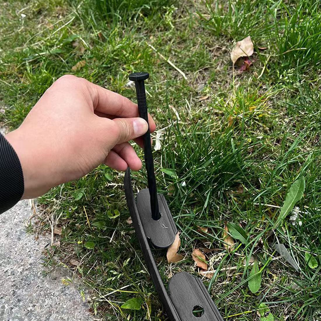 shsyue complete kit laid out with stakes and tools for quick DIY install