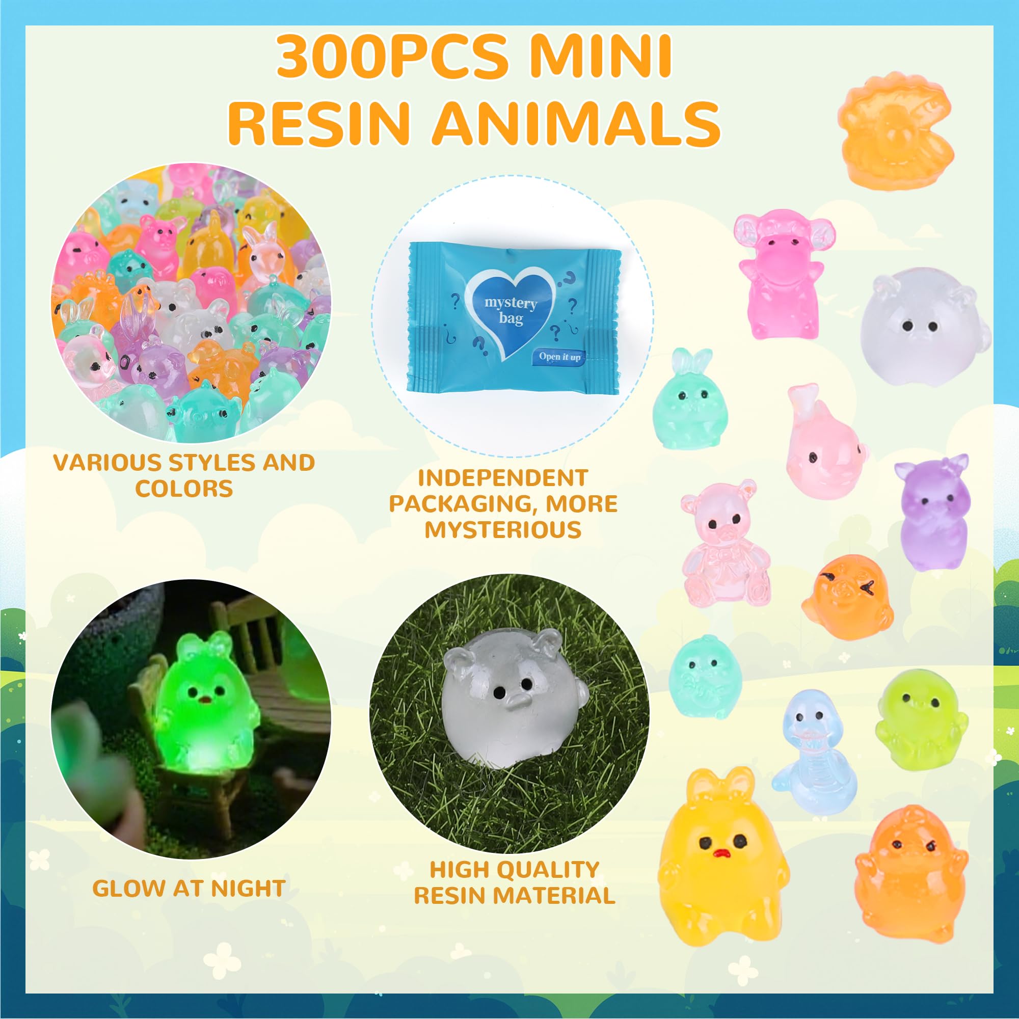 ShtNeeg glowing mini animals at night, creates magical low-light ambiance