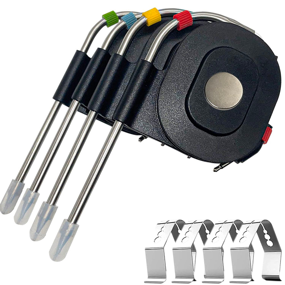 Shunbaixin kit front view showing four probes and accessories for neat grilling