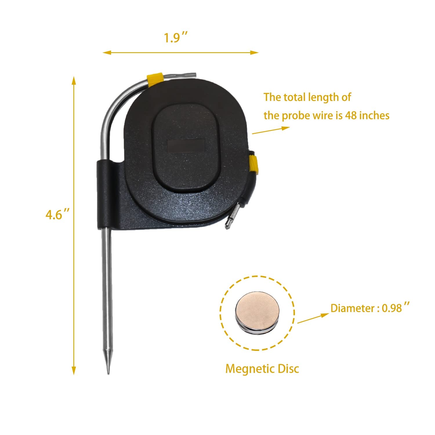 Shunbaixin magnetic winder attached to grill keeping cable secure and strain-free