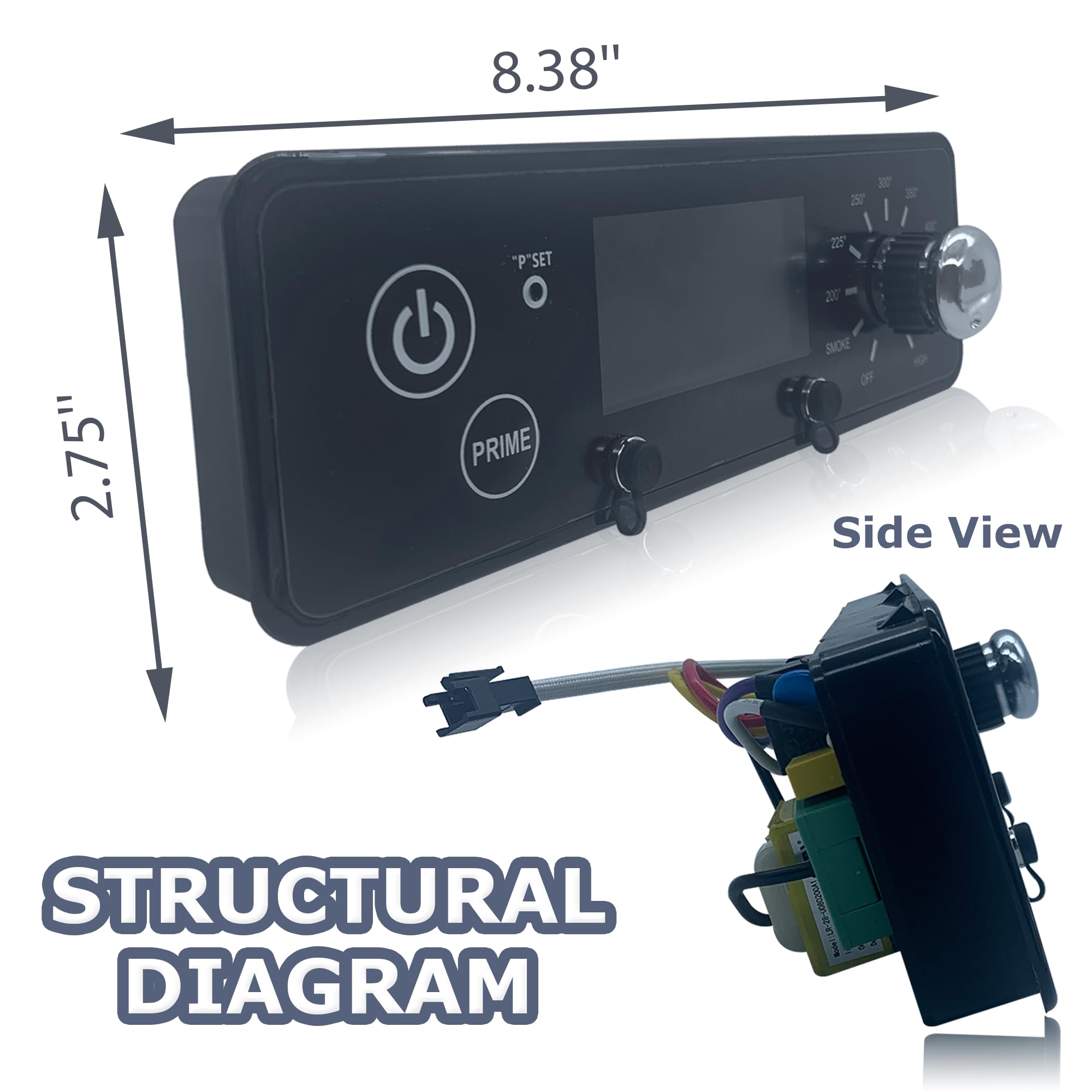 Shunbaixin dual probe jack detail showing compatibility with 3.5mm probes for accurate monitoring