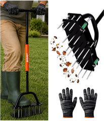 SHUQY aerator front view showing full frame and spikes, durable performance