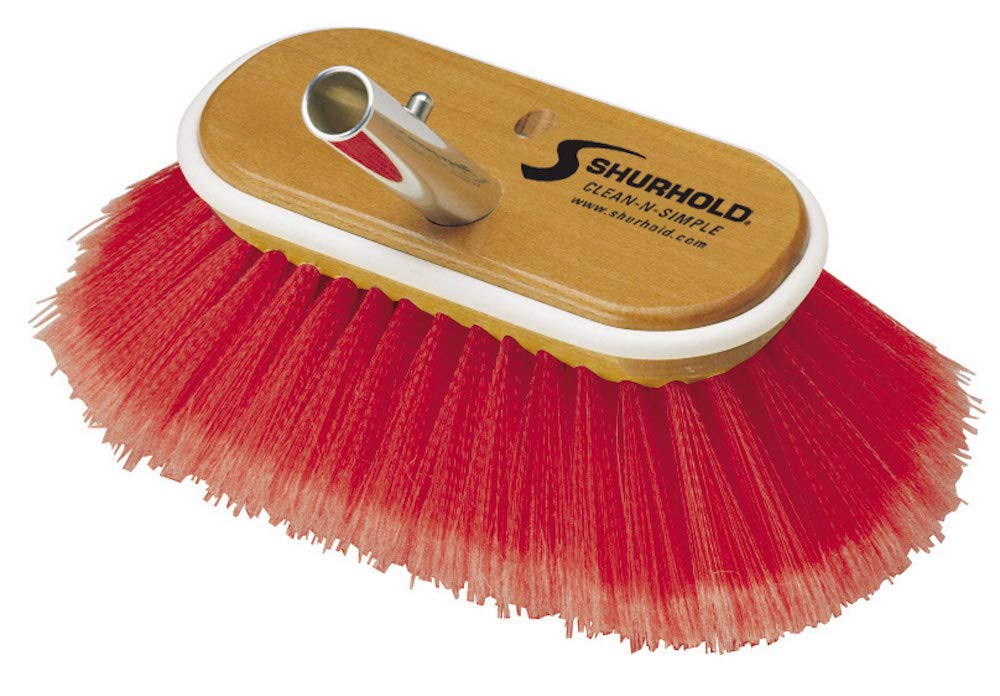 Shurhold 965 front packaging showing brush head and wooden block benefits easy identification