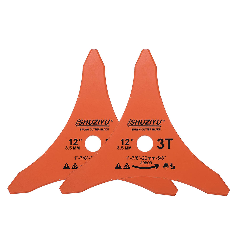 SHUZIYU front view of 12-inch blade pack showing two blades and adapter for easy fit