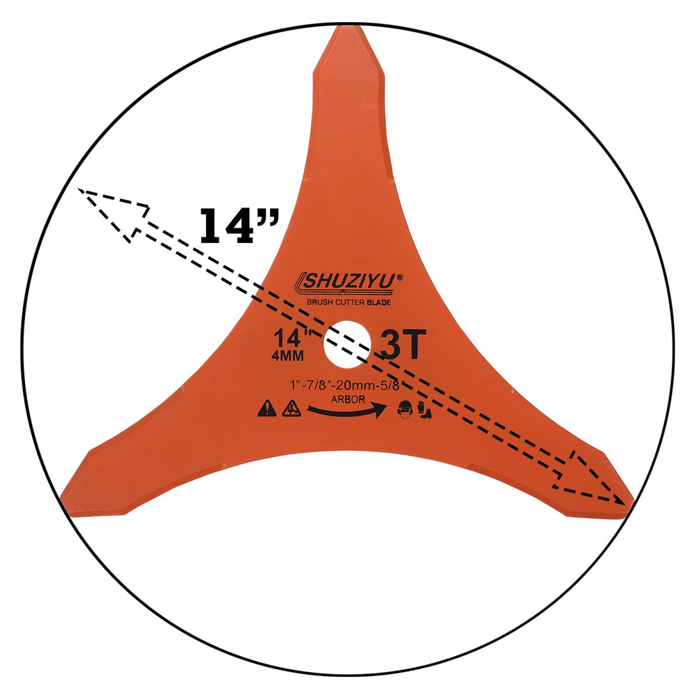 SHUZIYU blade beside ruler showing 14 inch diameter for quick size verification