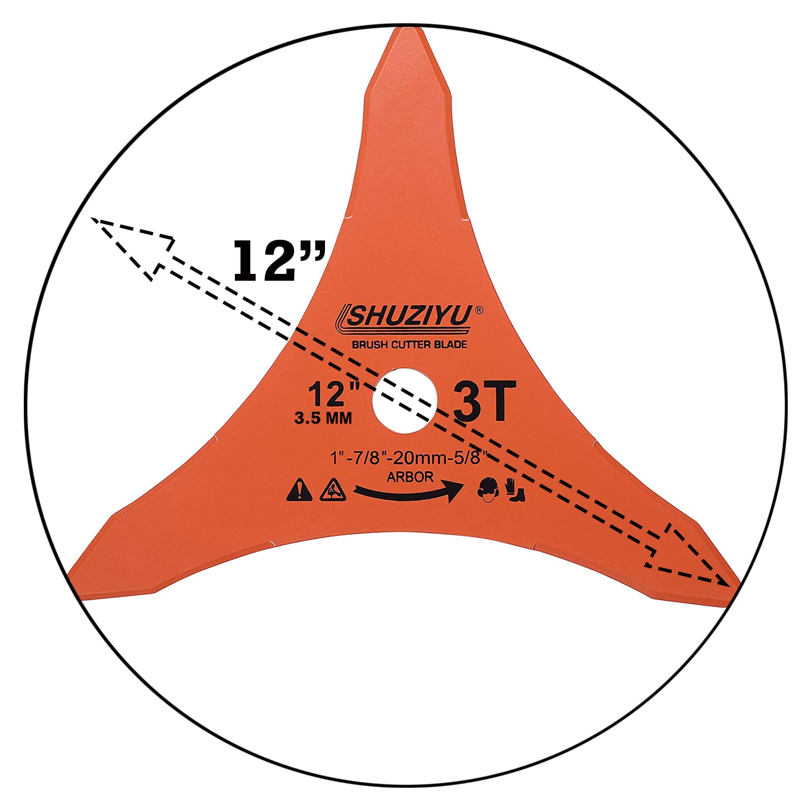 SHUZIYU side profile showing 3.5mm blade thickness and durable construction benefit
