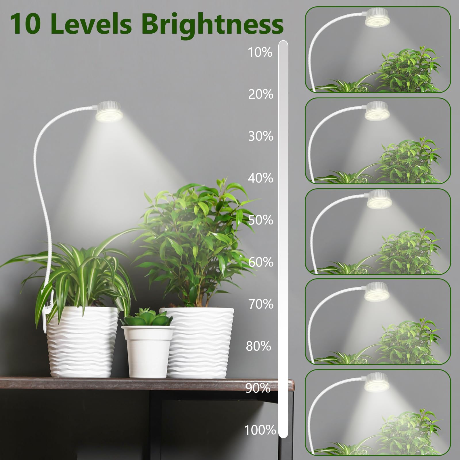 Shyineyou flexible gooseneck bent to focus light precisely for plant benefit