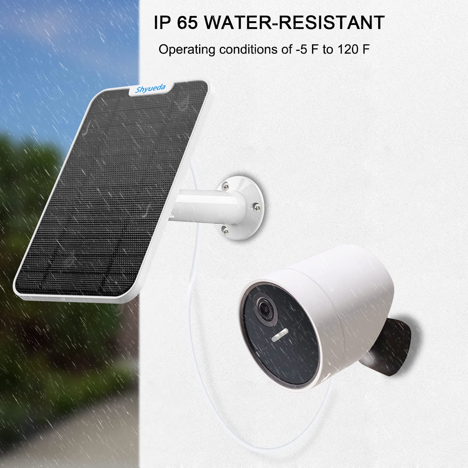 Shyueda adjustable mounting bracket detail showing 360-degree rotation for optimal angling