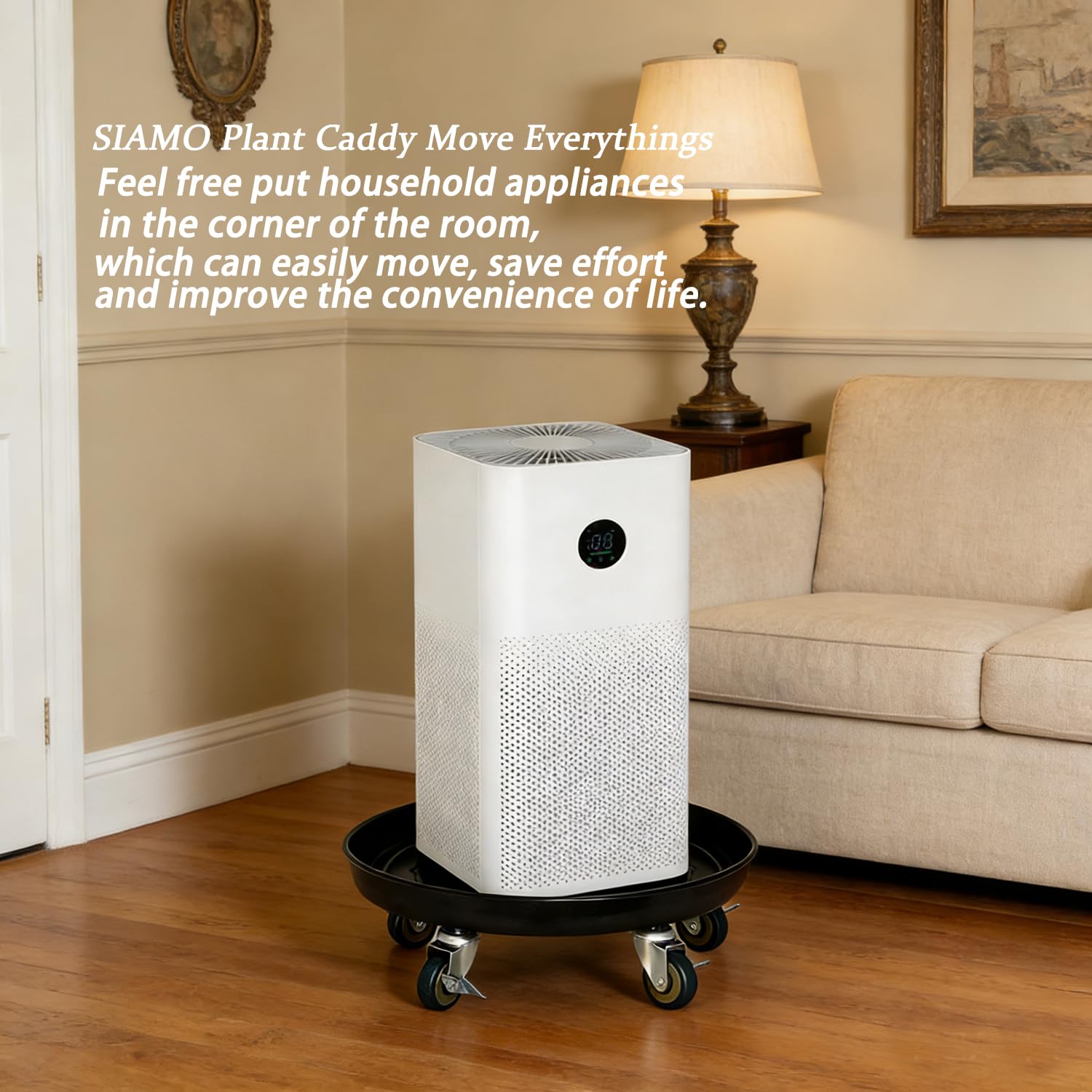 SIAMO double-coated finish on caddy resisting rust for outdoor durability