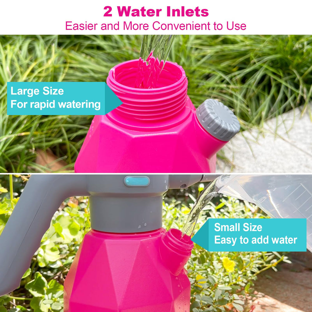 SideKing in a garden setting showing multi-purpose use for plants and light outdoor cleaning