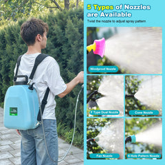 SideKing five interchangeable nozzles close-up for versatile spray patterns