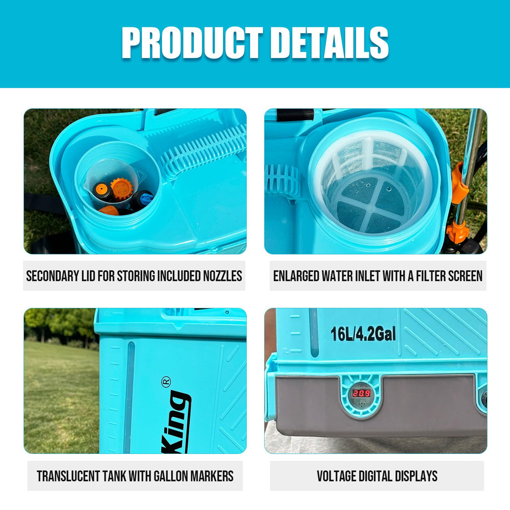SideKing beside a chair to show 4-gallon capacity and portable scale