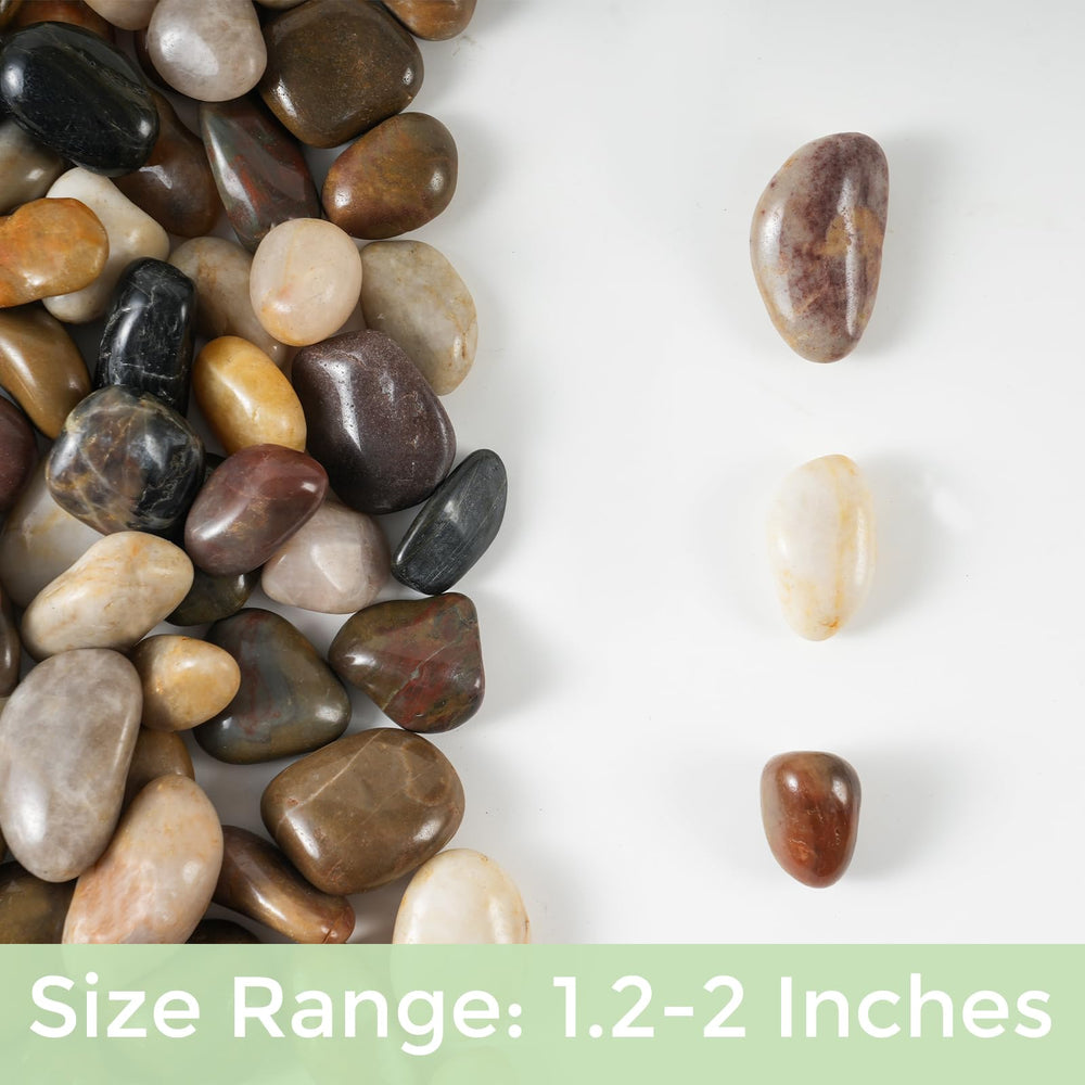 SIDONG spilled bulk pebbles display showing variety of colors and shapes