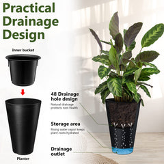 Sieral planter with flowering plant on porch for curb appeal benefit