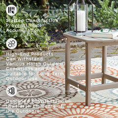 Signature Design by Ashley textured grain close-up showing durable wood-look finish