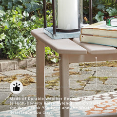 Signature Design by Ashley slatted top detail that sheds water and keeps surface dry
