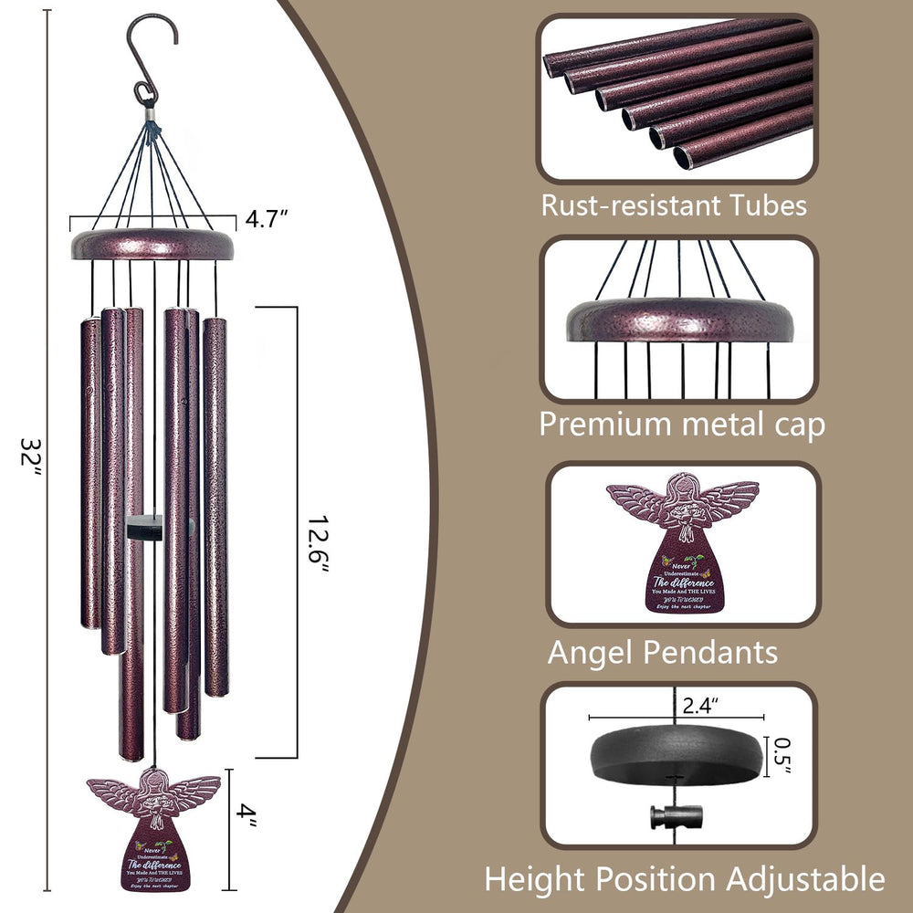 SIGOWING chime hung on a porch creating mellow wind melodies for outdoor relaxation