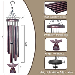 SIGOWING chime hung on a porch creating mellow wind melodies for outdoor relaxation