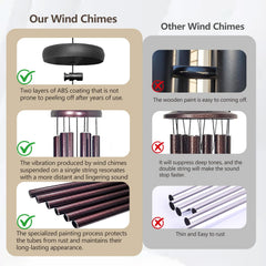 SIGOWING chime beside a chair to show 32-inch scale and easy patio placement benefit