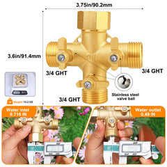 SIGURANTA close-up of the three independent valve switches for precise flow control and convenience