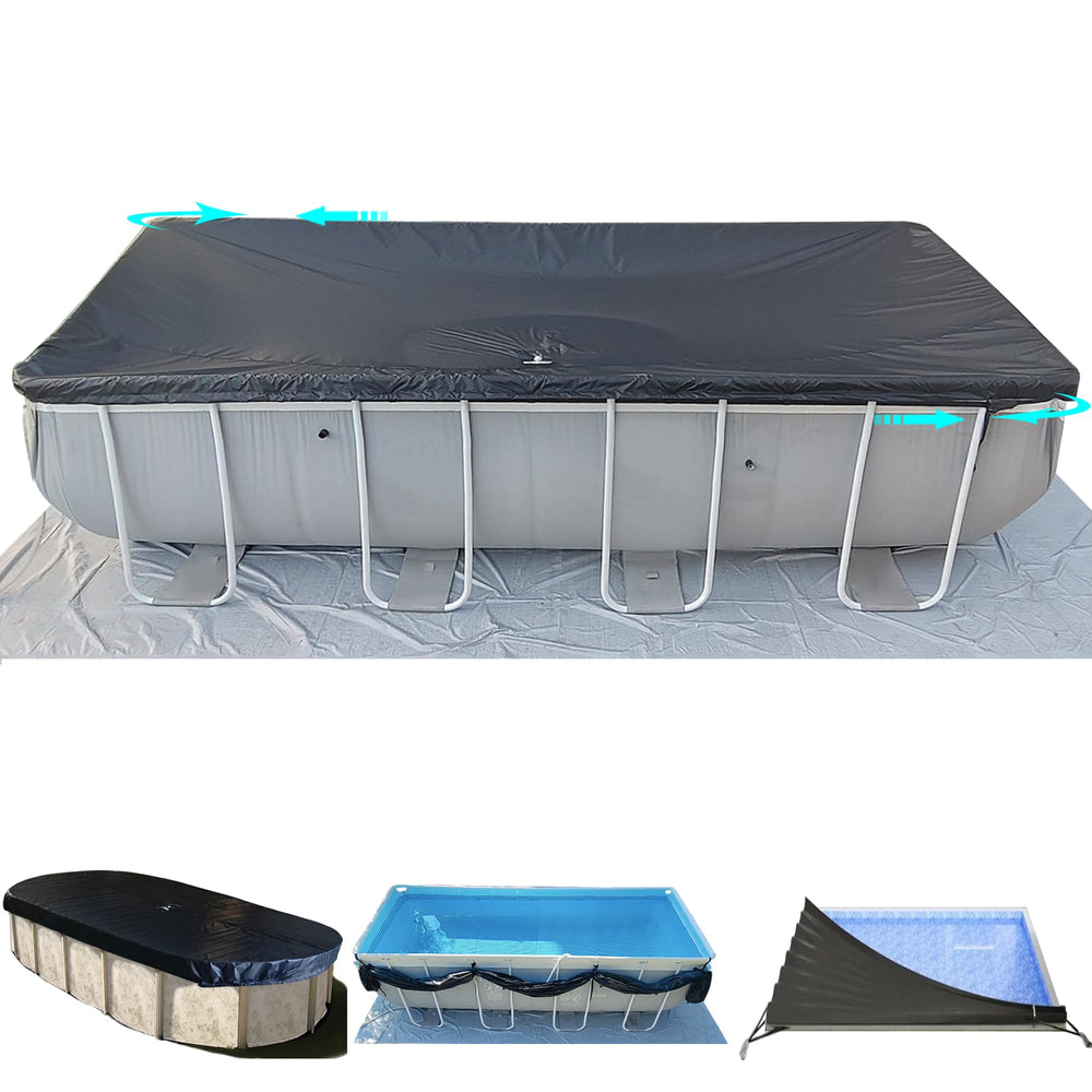 SIHAIAN front view of packaged 16x32ft cover showing storage-ready design and durability