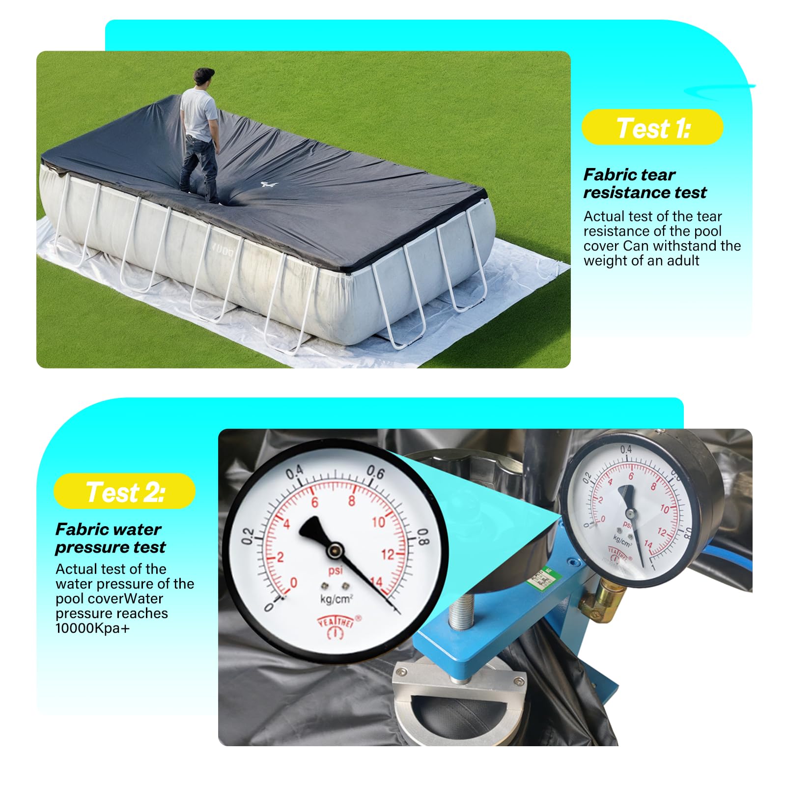 SIHAIAN installed on backyard pool providing tidy seasonal protection