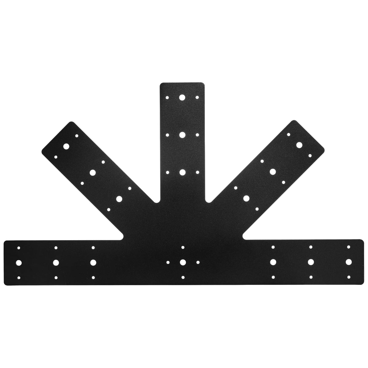 Sihnman front view of 24x13.5 gable plate showing shape and bolt pattern for neat connections