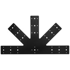 Sihnman front view of 24x13.5 gable plate showing shape and bolt pattern for neat connections
