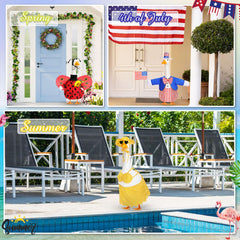 Silicherry goose dressed in Fourth of July outfit for patriotic display
