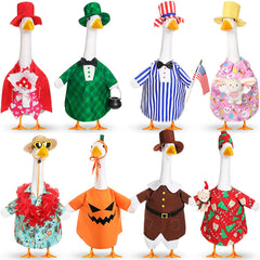 Silicherry goose front view wearing Valentine outfit, adds festive charm