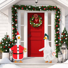 Silicherry porch display with lights demonstrating attractive holiday presentation