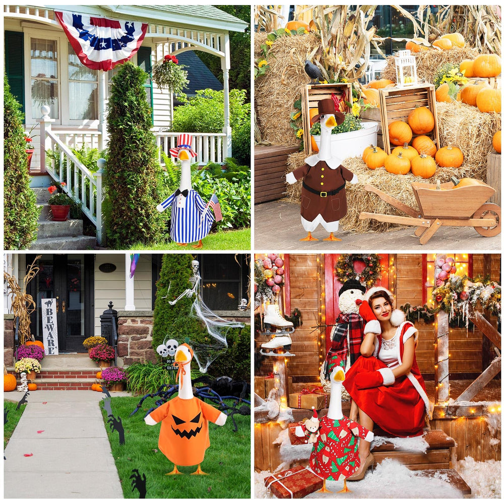 Silicherry pair Thanksgiving and Halloween outfits, versatile holiday decor