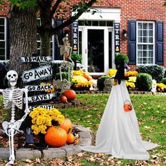 Silicherry Halloween outfit displayed in a garden creates attention-grabbing seasonal charm