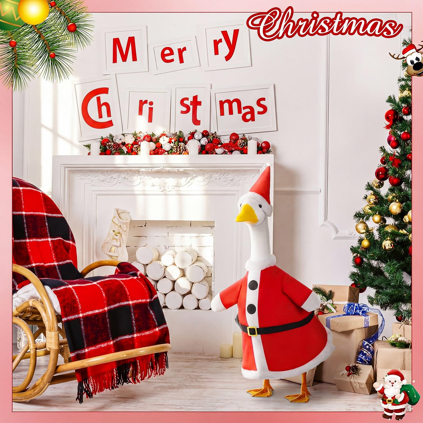 Silicherry seasonal lifestyle porch showing decorated entryway with festive goose