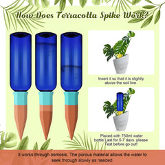 SiliFine assembled bottle and spike delivering slow water release to soil