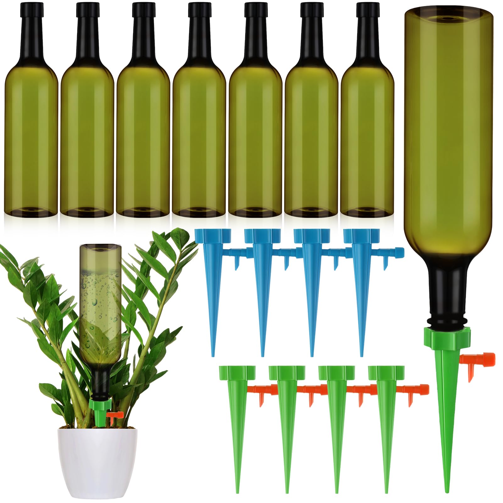 SiliFine front view of eight spikes and bottles showing complete kit and convenience